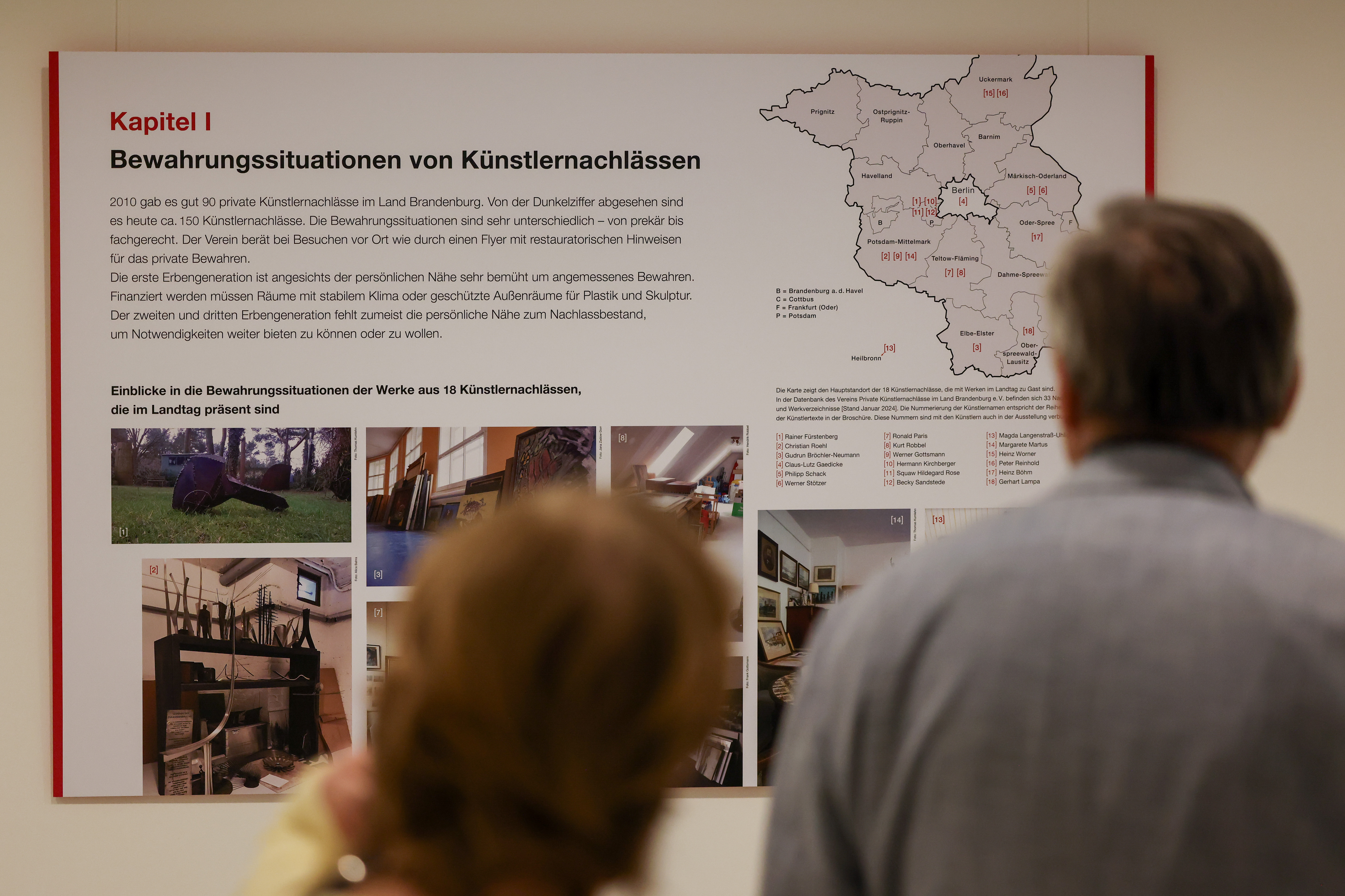 Ausstellungseröffnung im Landtag: „[K]ein Kernbestandsdepot für Künstlernachlässe im Land Brandenburg“ am 30.01.2024